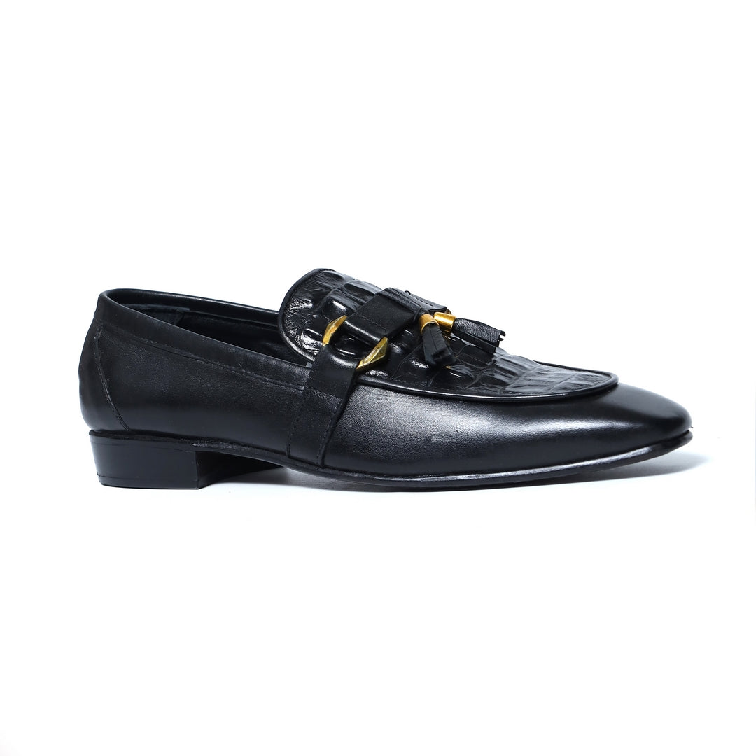 Hand Made leather black shoes 5113