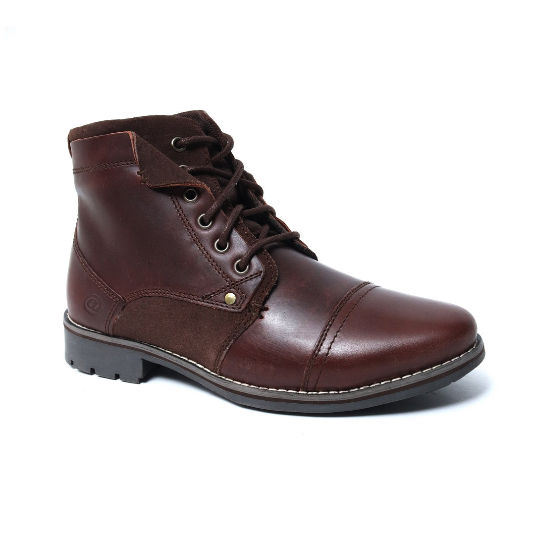 Men Boot Long Shoes Brown laced up 6613(Elo Soilver)
