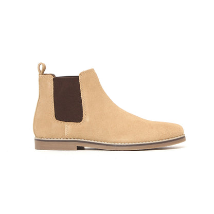 Heritage Branded Men Chelsea Boot Beige 7727