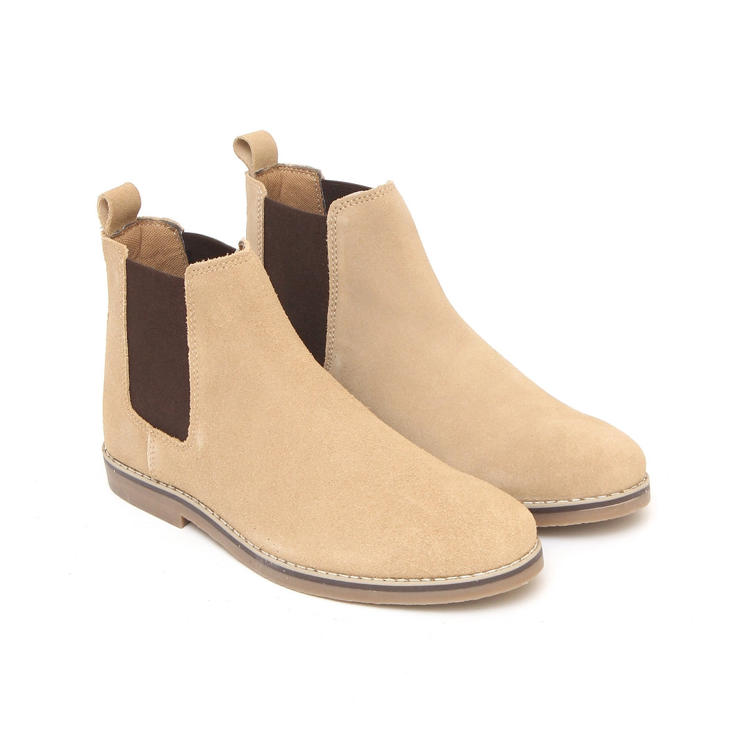 Heritage Branded Men Chelsea Boot Beige 7727