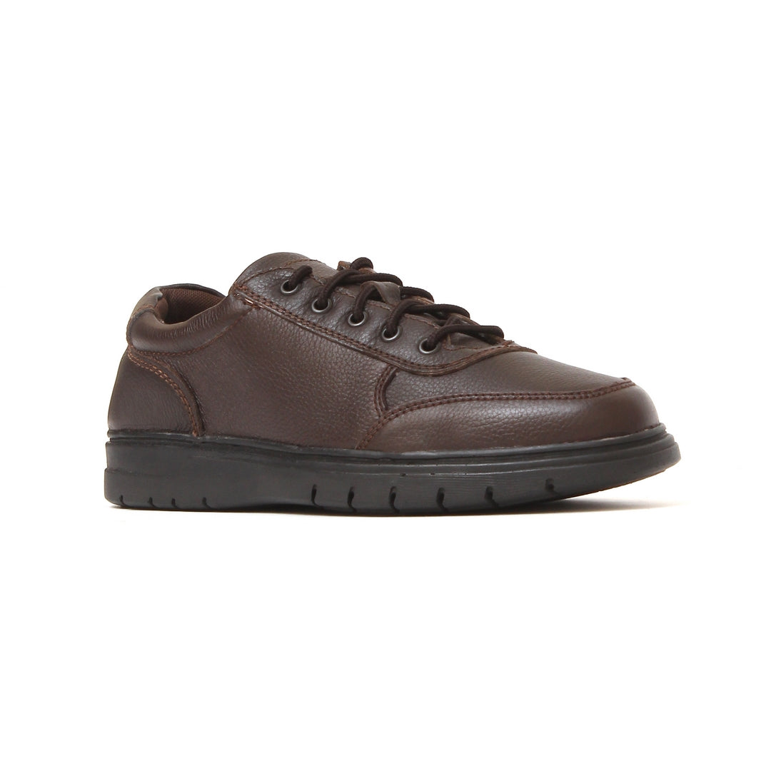 Polish able Leather Sneakers Brown 5907