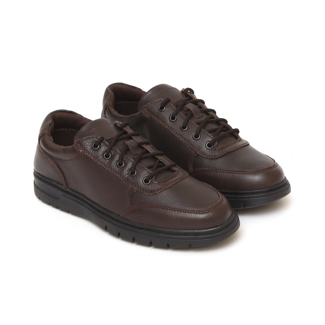 Polish able Leather Sneakers Brown 5907