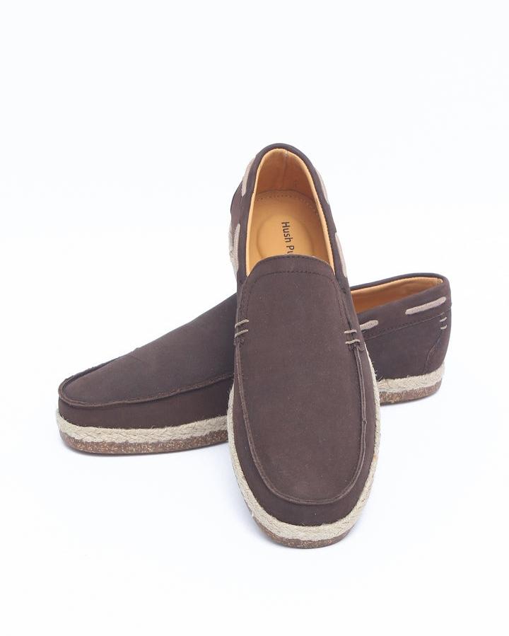 Branded Suede Moccasins 6799 Dk Brown