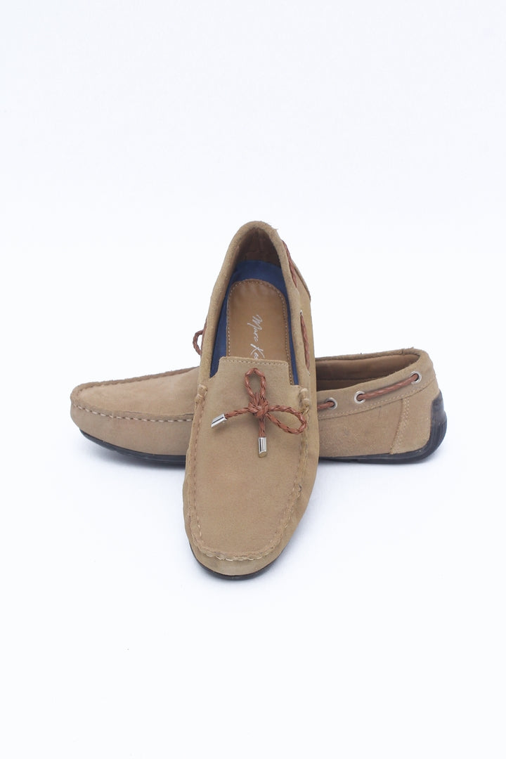 Branded Saude Leather Upper Mens Moccasin 7255 Camel