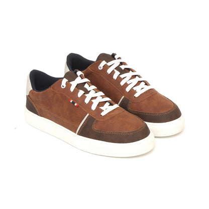 Sneakers leather upper Brown/White 7289