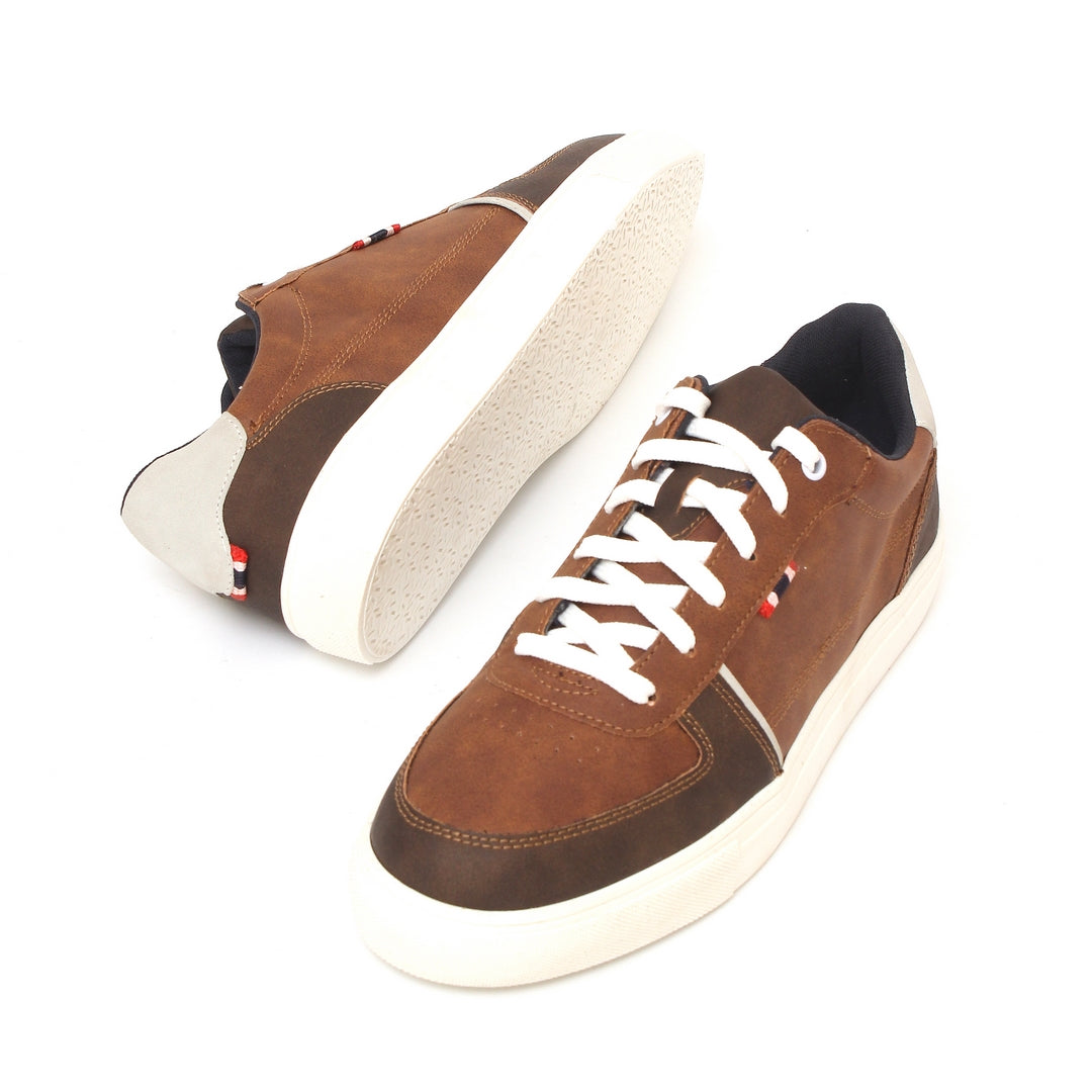 Sneakers leather upper Brown/White 7289