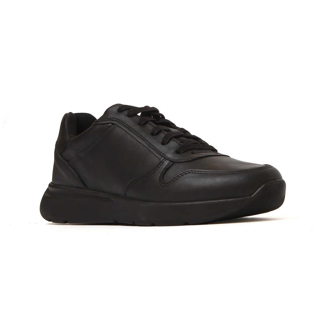 Branded Sneakers Leather Black 8068