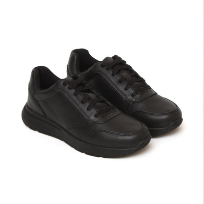 Branded Sneakers Leather Black 8068