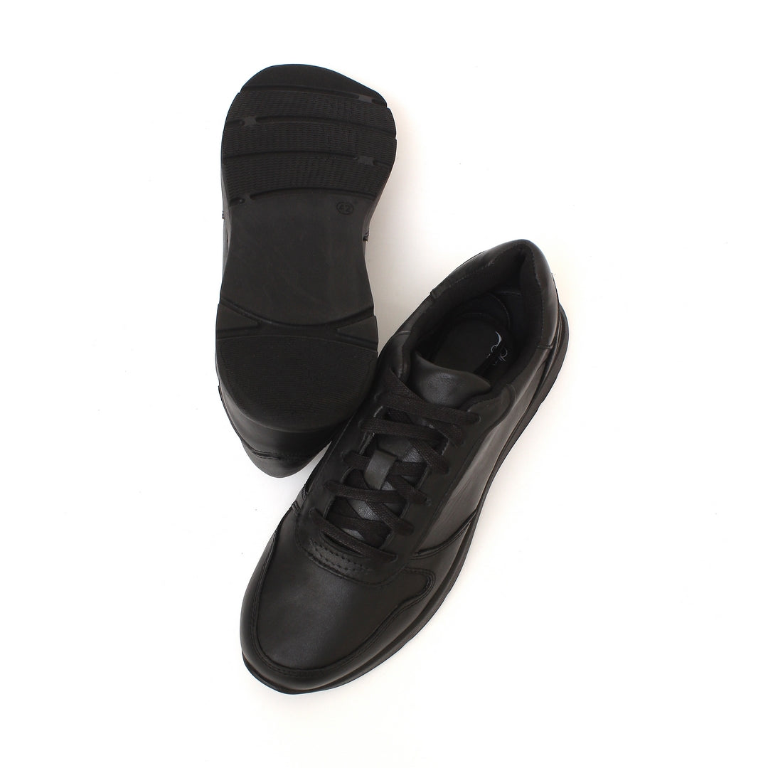 Branded Sneakers Leather Black 8068