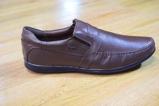 Formal leather Upper Moc Shoe Brazil Brown