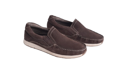 Branded Nubuck Leather upper Moccasin 6211 Dk Brown