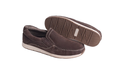 Branded Nubuck Leather upper Moccasin 6211 Dk Brown