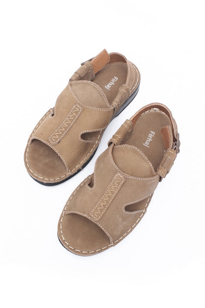 Kohati Men Sandal leather upper Camal color