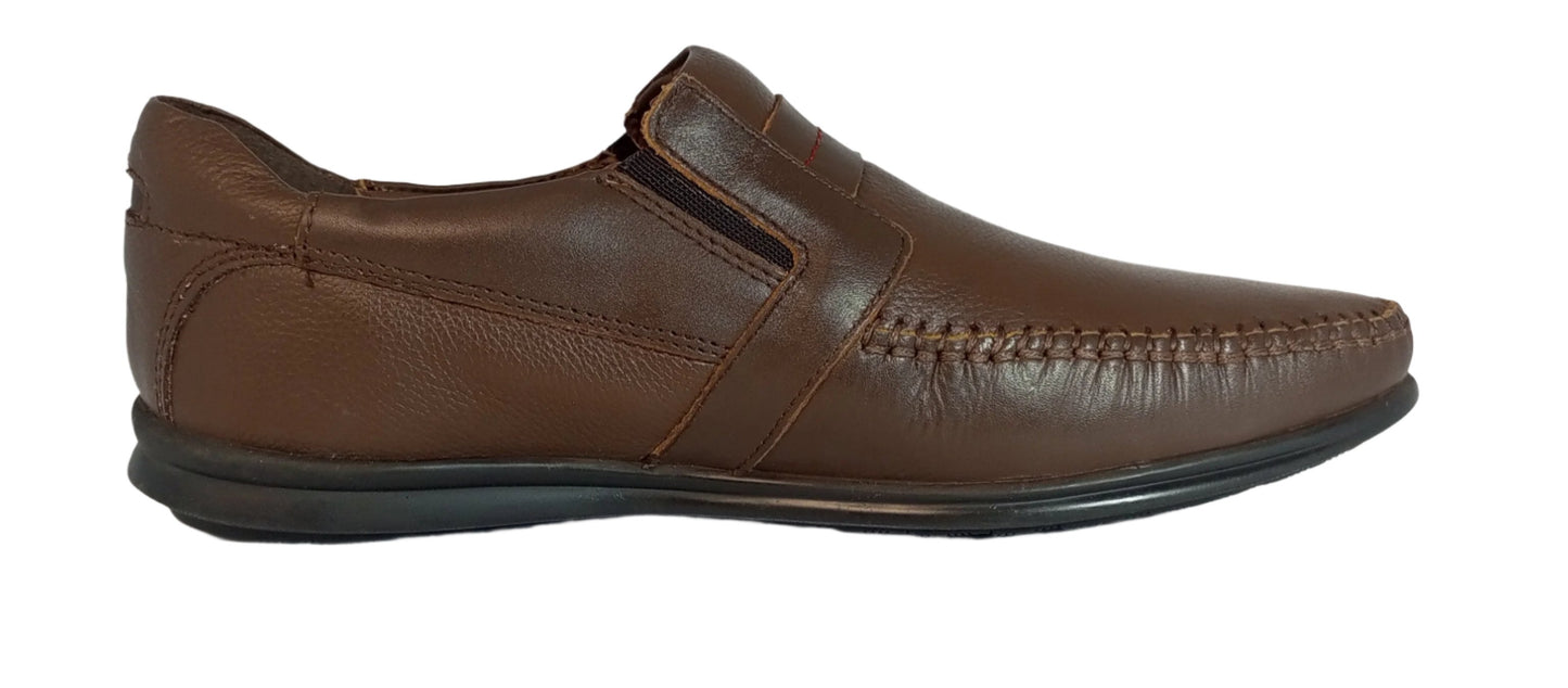 Formal leather Upper Moc Shoe Brazil Brown