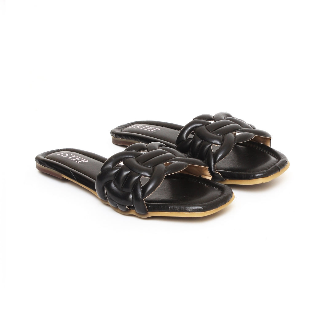 Soft Strap Slipper Black