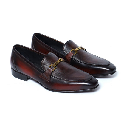 Hand Made leather Maroon  shoes 5115