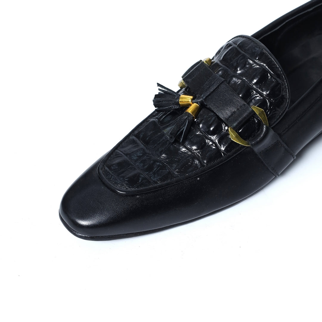 Hand Made leather black shoes 5113