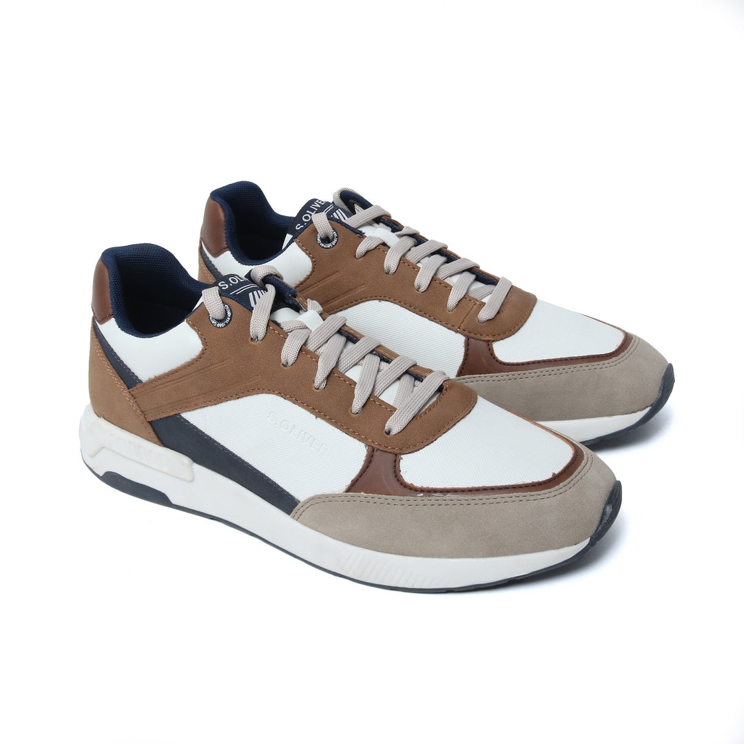 Soliver Men Sneakers 6682 White-Brown