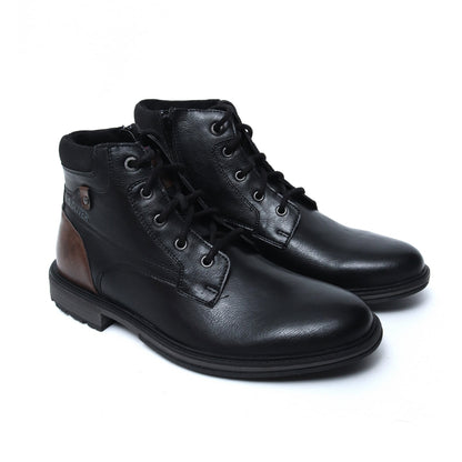 Men Boot Long Shoes Black laced up   (Elo Soilver) 8621