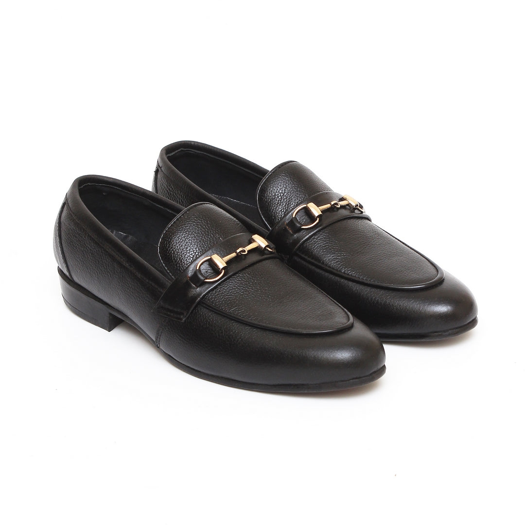 Black Handmade Primer leather shoes 51019