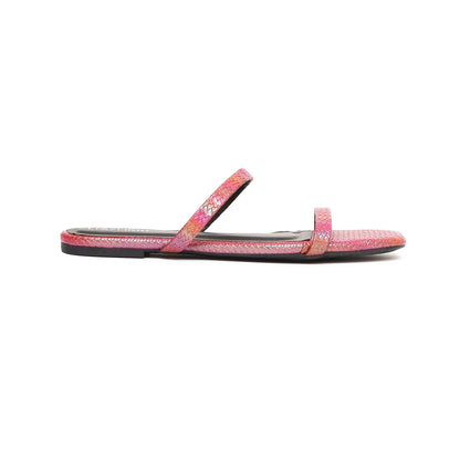 Two Strap Flat Slipper Maroon