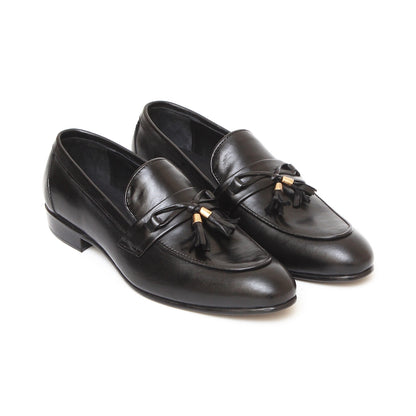 Black Handmade Primer leather shoes 51020