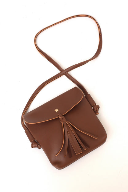 Cross Body Tasal Bag small Brown