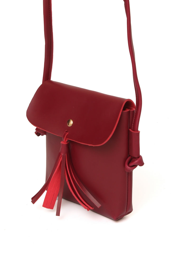 Cross Body Tasal Bag small Maroon