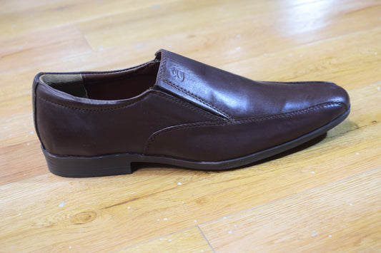 Formal leather Upper Moc Liberia-Brown