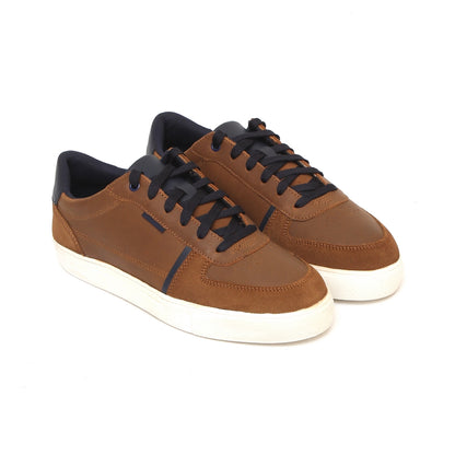 Sneakers leather upper Brown/Blue 7289