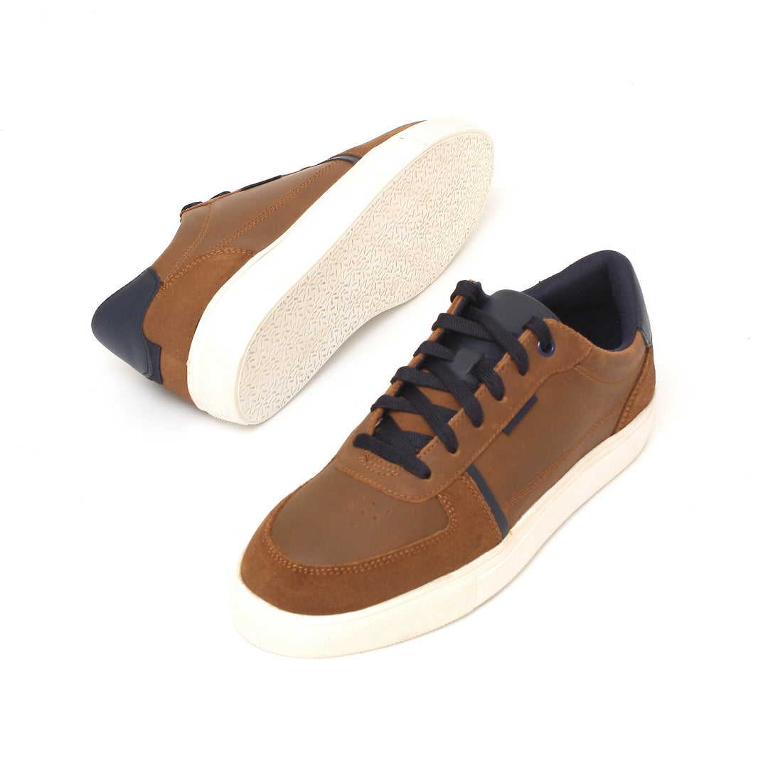 Sneakers leather upper Brown/Blue 7289