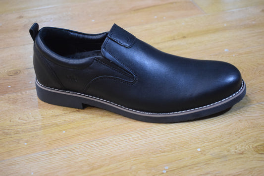 Formal leather Upper Moc Shoe New York Black